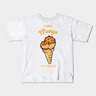 I Love Mango Ice Cream Kids T-Shirt